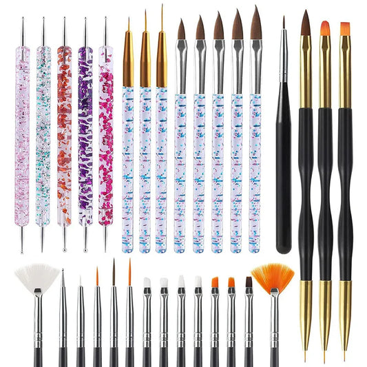 Nail Art Brush Design Tip Painting Drawing Carving Dotting Pen