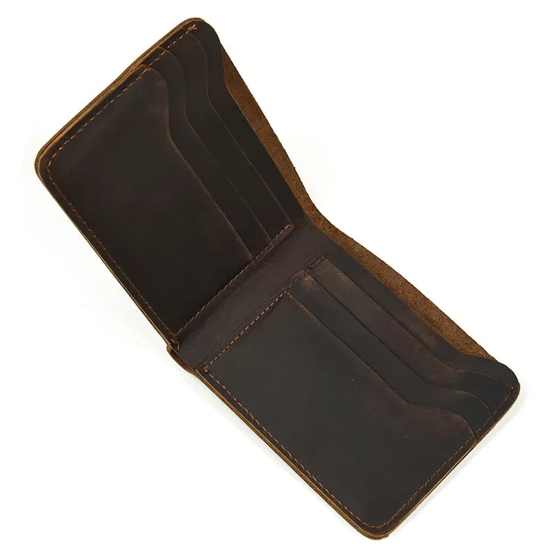Genuine Leather Short Wallet Card Holder For Men Premium