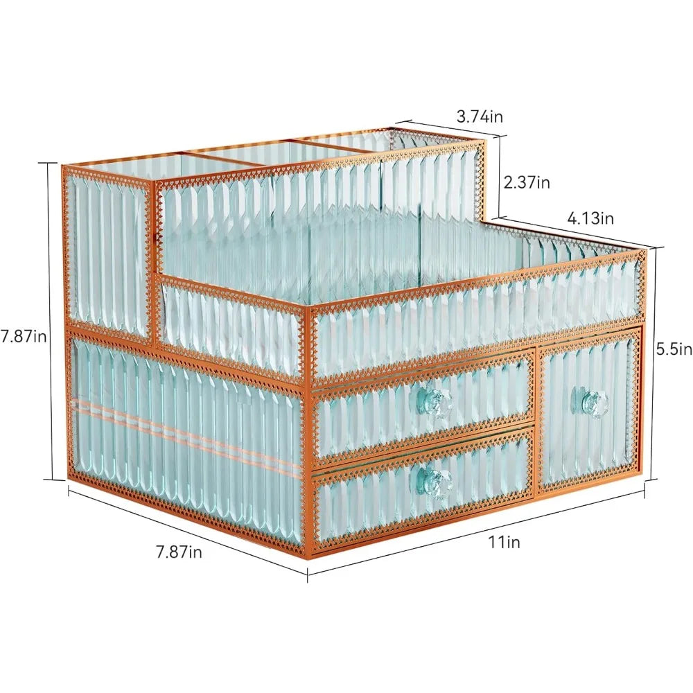 Makeup Organizer Countertop - Tempered Glass
