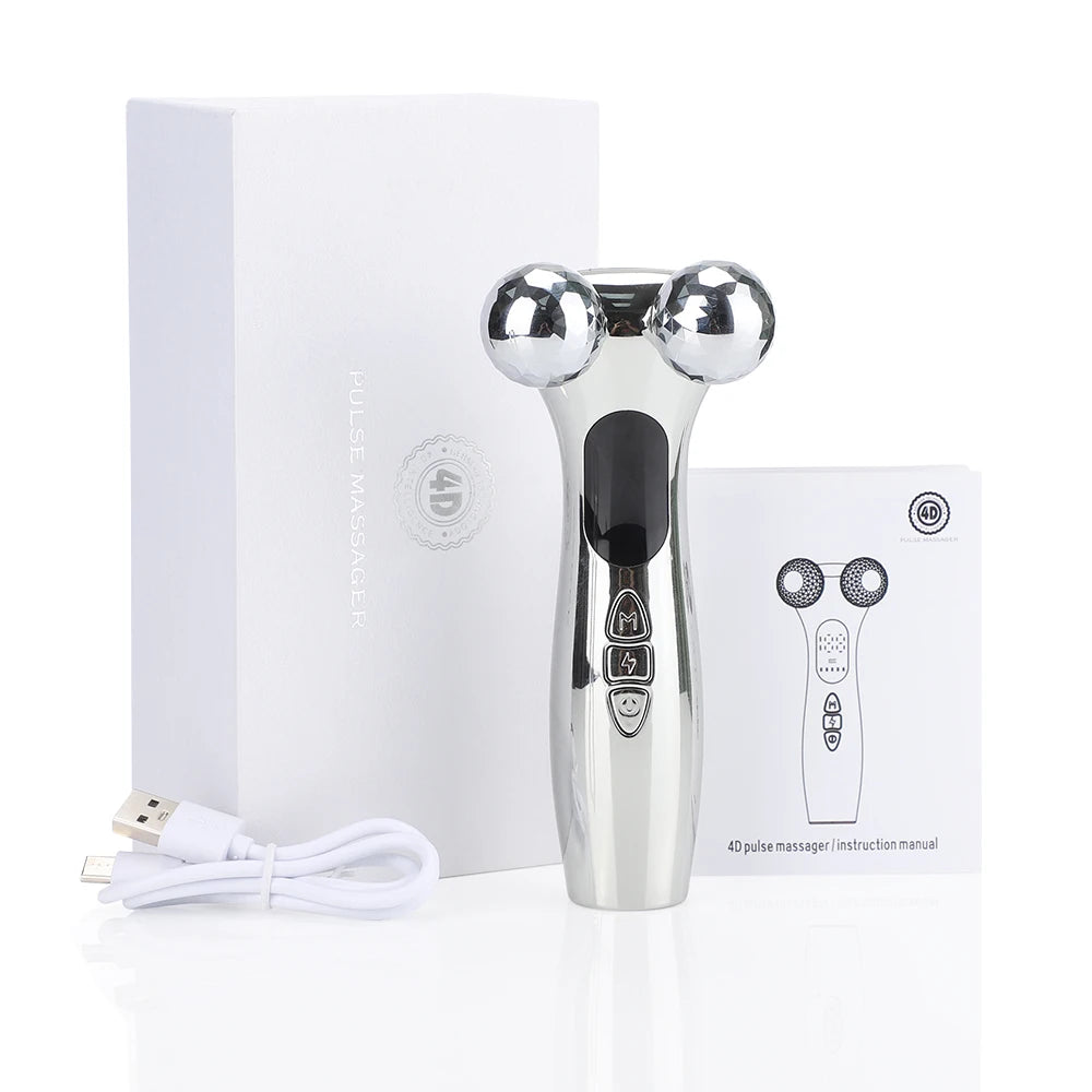 EMS Pulse Face Roller Massager Chin Reducer