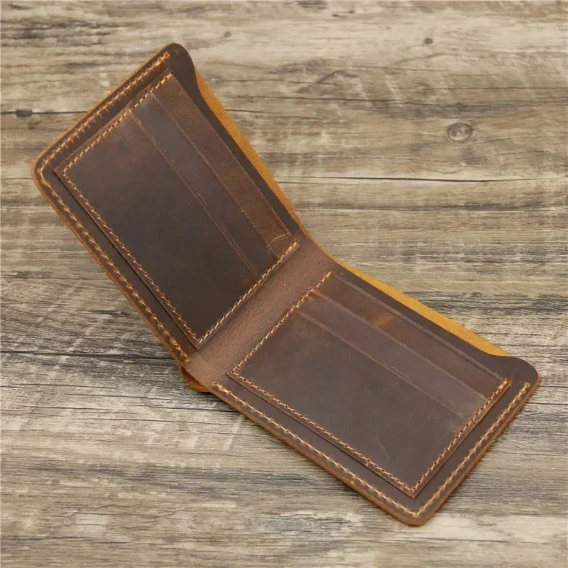 Genuine Leather Crazy Horse Wallet With Card Holder