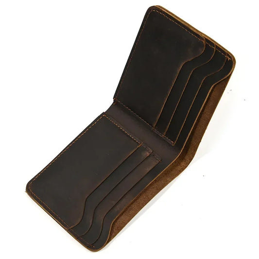 Genuine Leather Short Wallet Card Holder For Men Premium