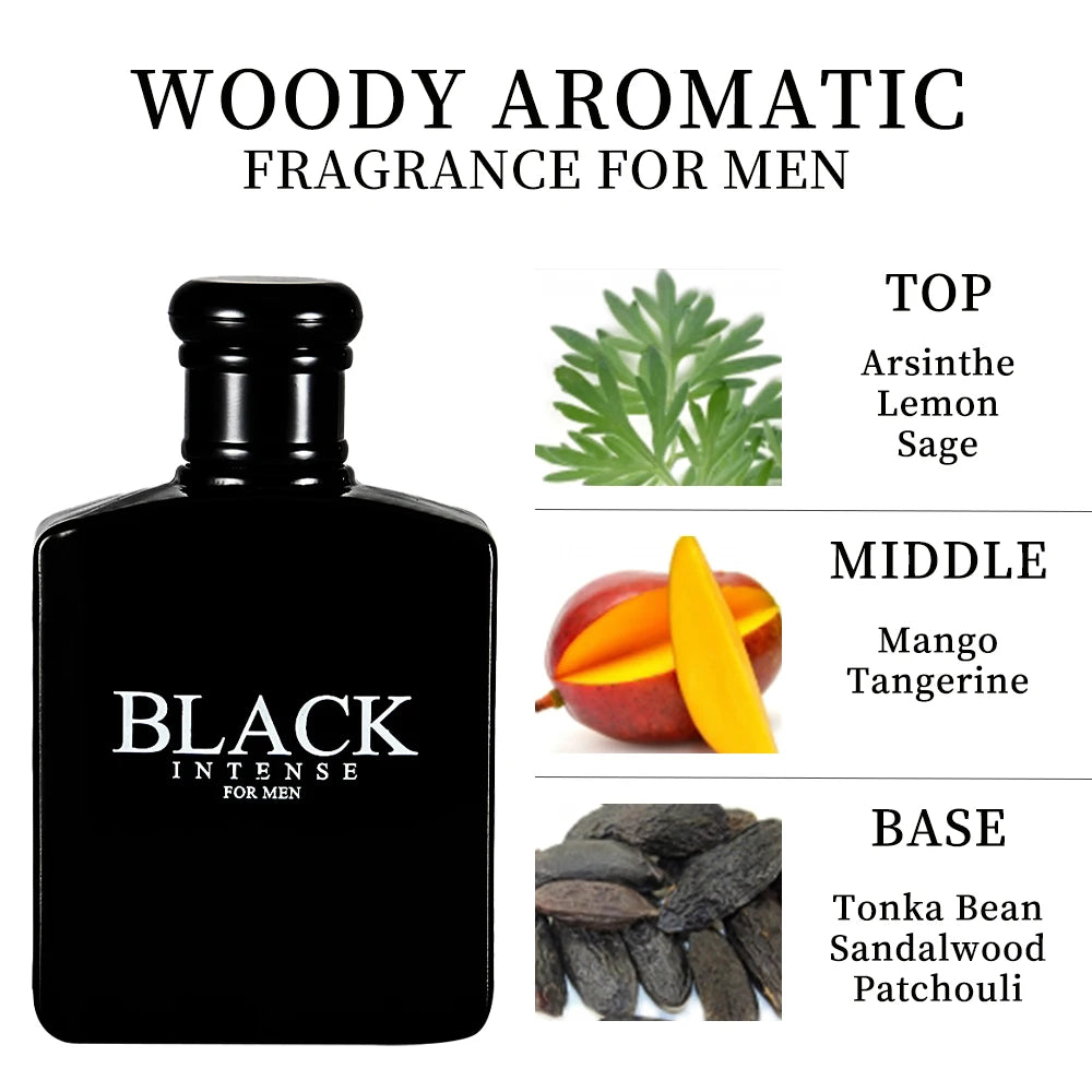 BLACK CHARM Eau de Parfum Spray 2 Pcs 3.4 Ounce / 100 Ml Woody Aromatic Fragrance