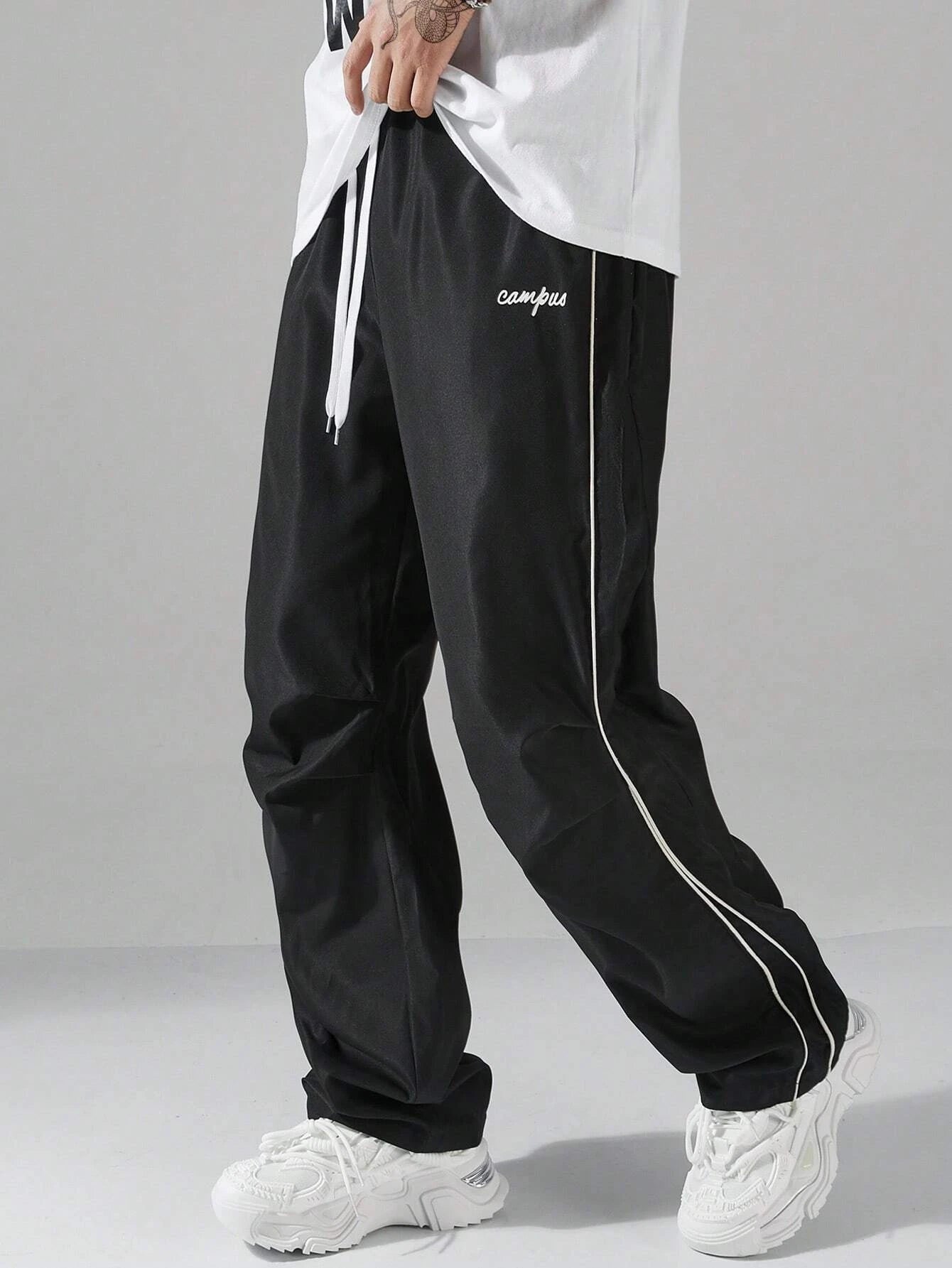 Men's Striped Casual Pants With Pockets For Everyday Wear