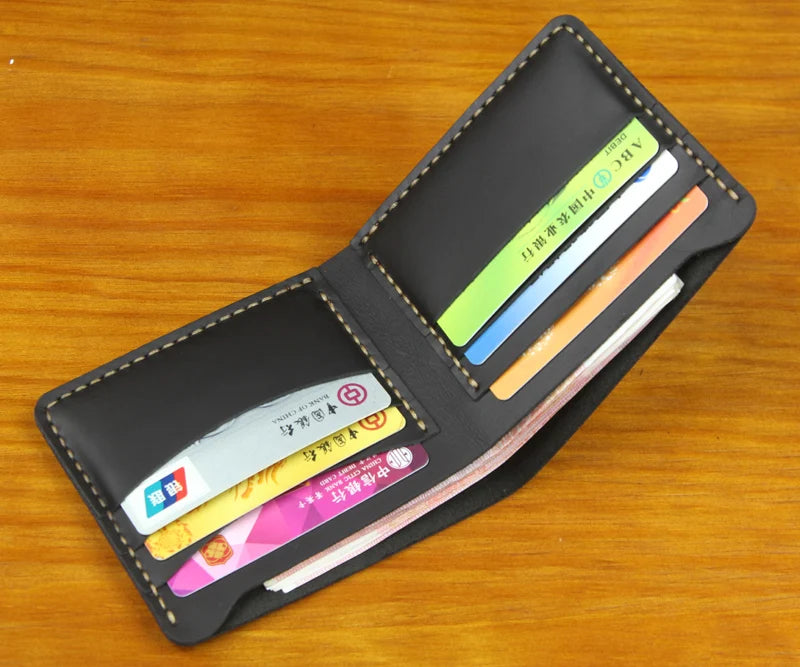 Vintage Crazy Horse Genuine Leather Wallet For Men