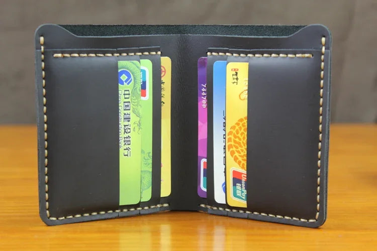 Vintage Crazy Horse Genuine Leather Wallet For Men