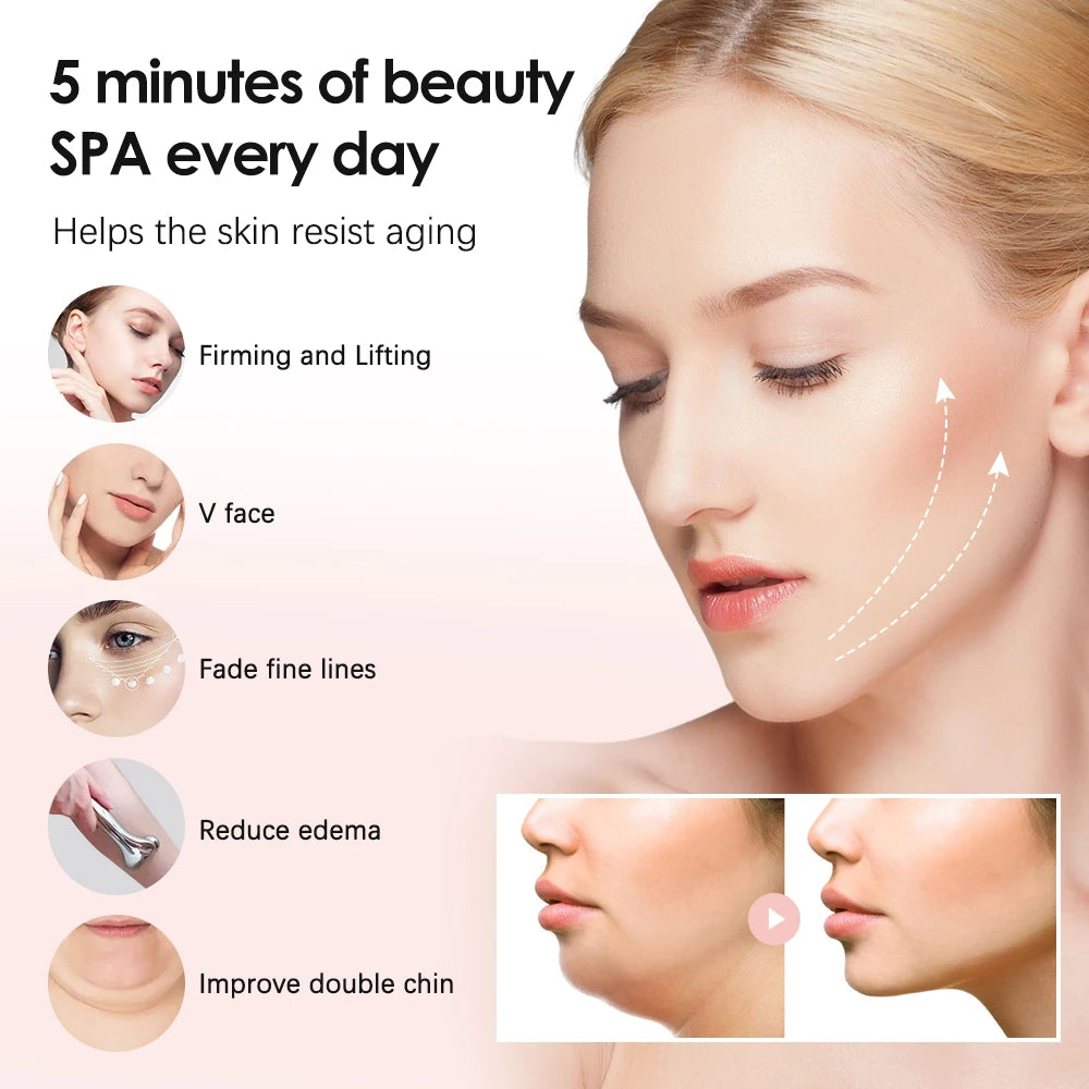 EMS Pulse Face Roller Massager Chin Reducer