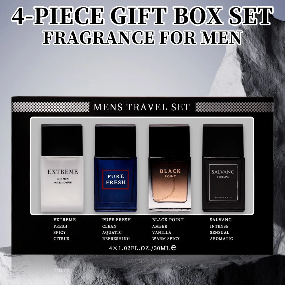 Men's Eau De Toilette Spray Gift Box 4-Piece Set