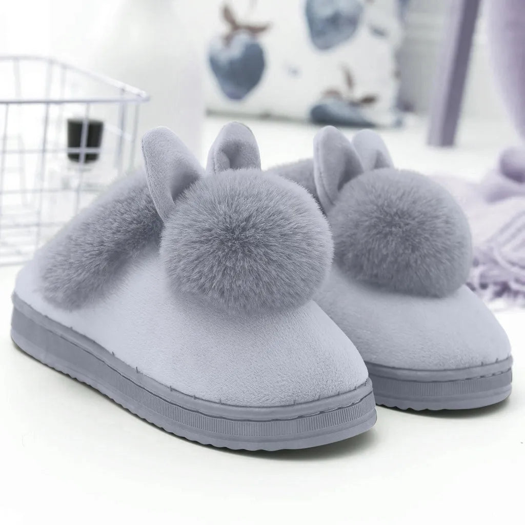 Winter Warm Home Fur Slippers Womens Indoor Home