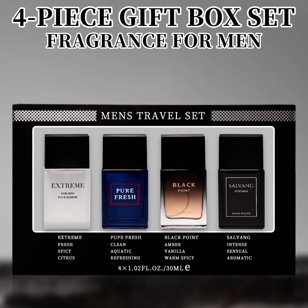 Men's Eau De Toilette Spray Gift Box 4-Piece Set