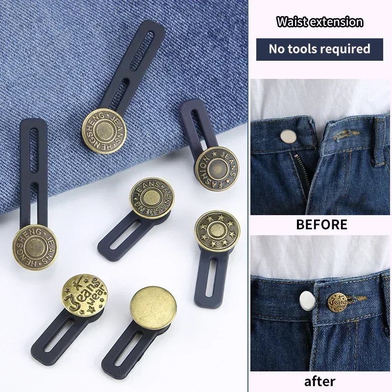 Universal Waist Button Extenders 6 Pack For Jeans And Pants