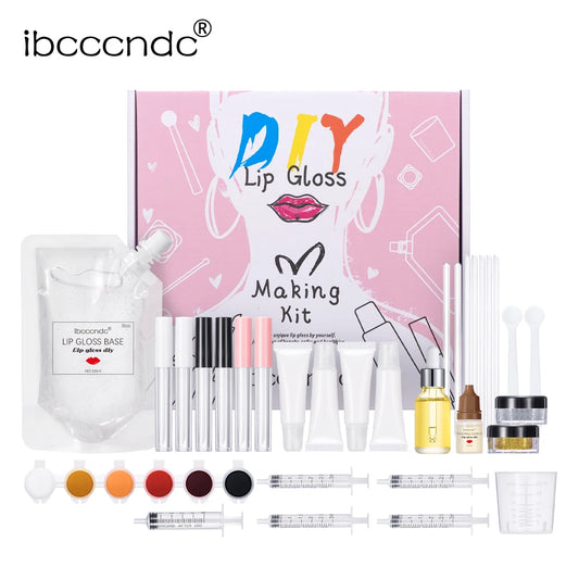 Lip Gloss Base Moisturizing Diy New Lip Gloss Making Kit Raw Material Tool Kit Shiny Glitter Lip Tints Glaze Handmade Cosmetic