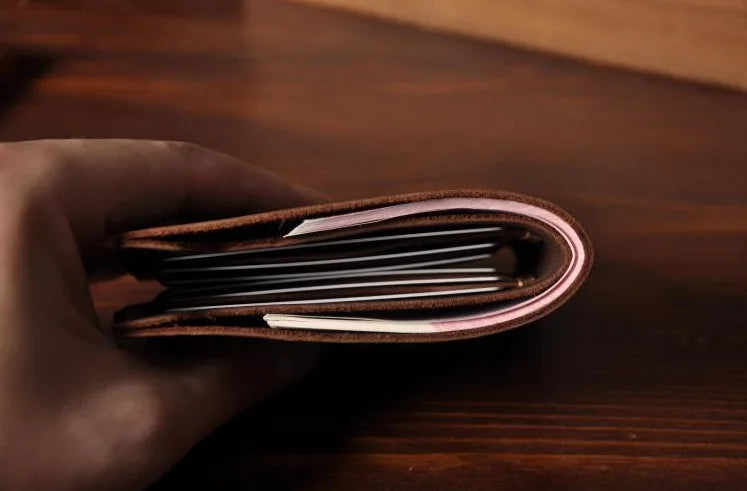 Vintage Crazy Horse Genuine Leather Wallet For Men