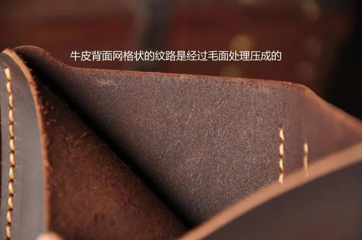 Vintage Crazy Horse Genuine Leather Wallet For Men