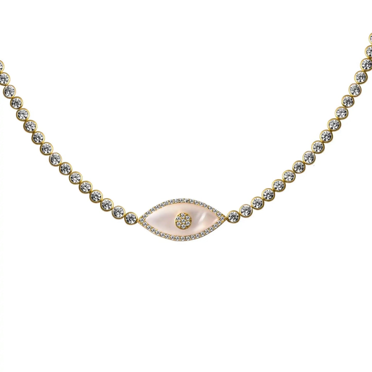 Stainless Steel Devil's Eye Necklace