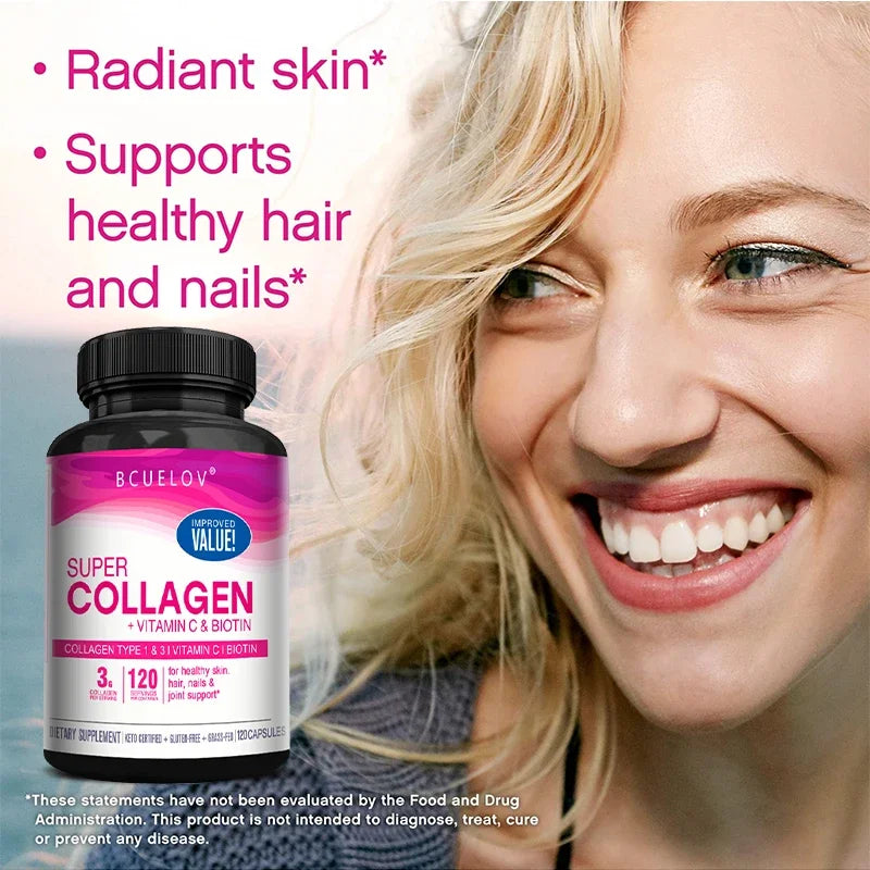 Collagen + Vitamin C plus Biotin, Anti-Aging Support,