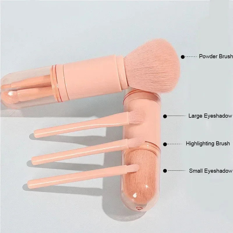 Telescopic 4 In 1 Makeup Brush Set Portable Travel Kit
