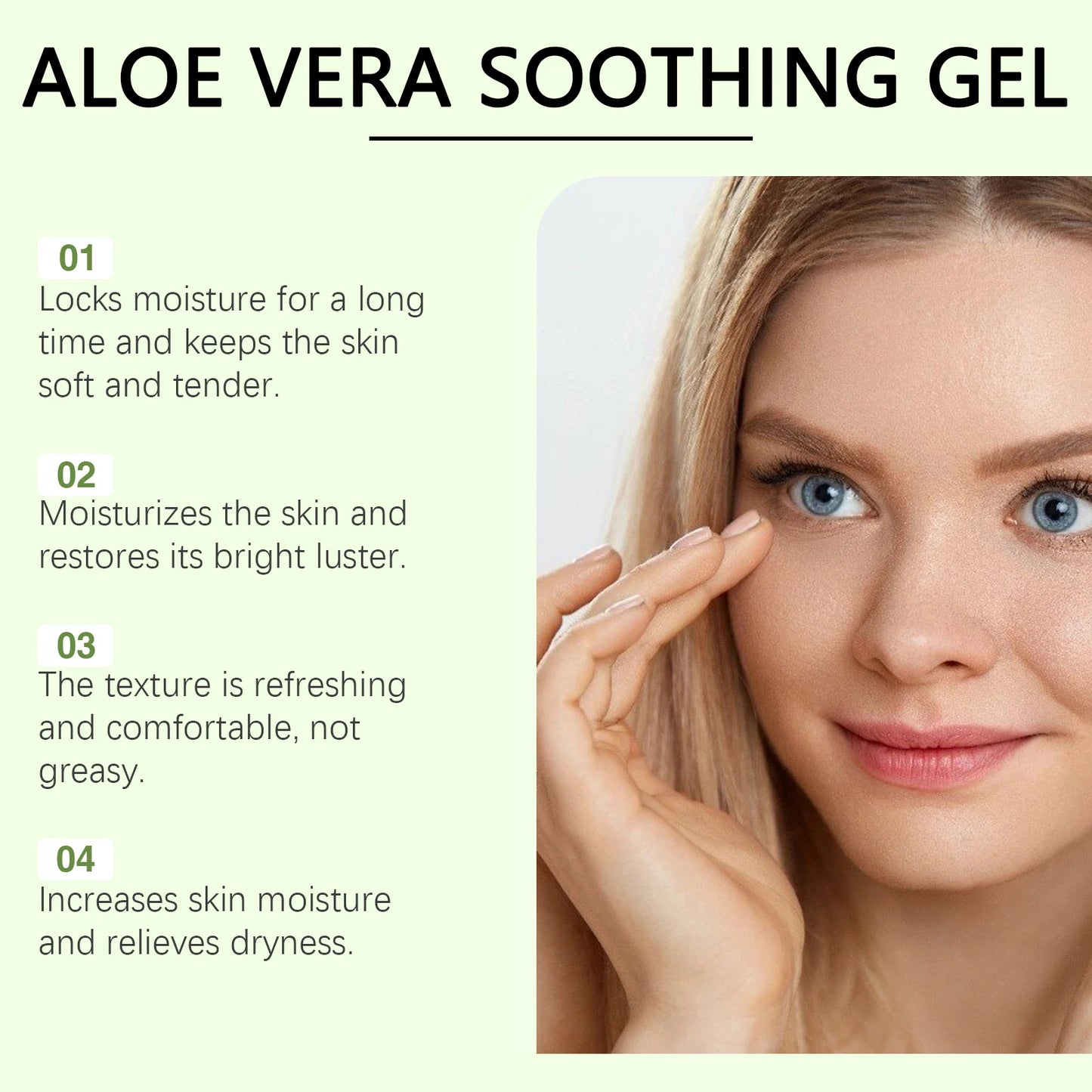 Viareline Aloe Vera Facial Care Gel Moisturizing Soothing Relief