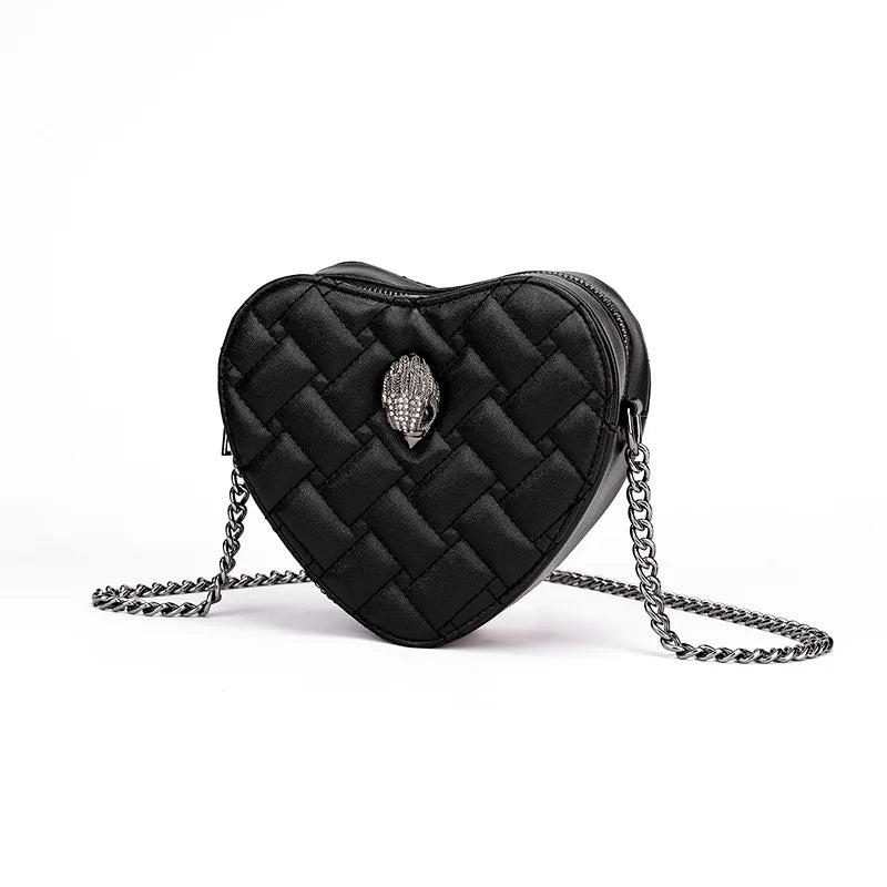 2024 Women's Heart-Shaped Herringbone Crossbody Bag
