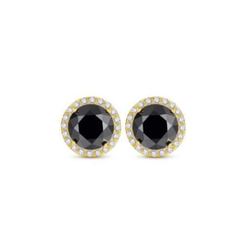 925 Sterling Silver 0.1-4 Carat Moissanite Round Earrings