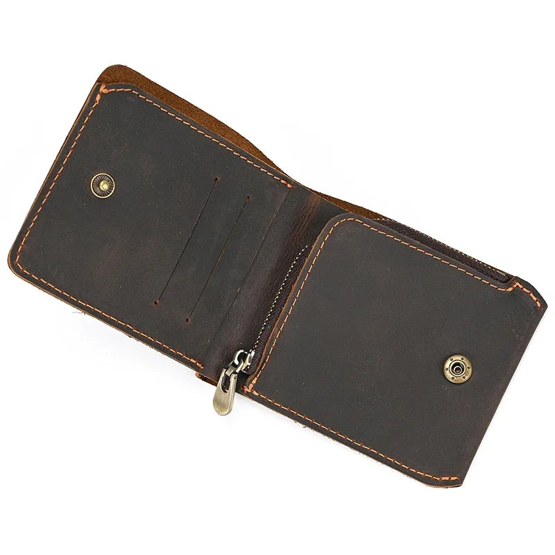Genuine Leather Short Wallet Card Holder For Men Premium