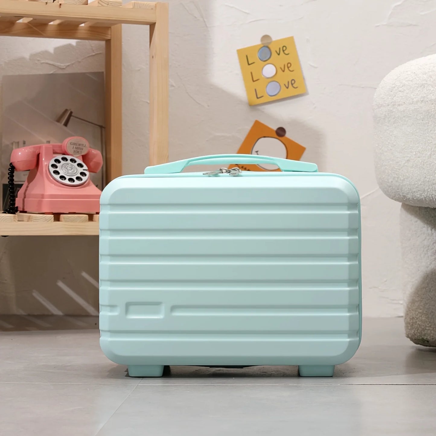 Hand Luggage Cosmetic Bag, Women's Mini  Bag, Company Gift Small Box, Toiletries Stylish Vintage Lightweight Suitcase Student Mu
