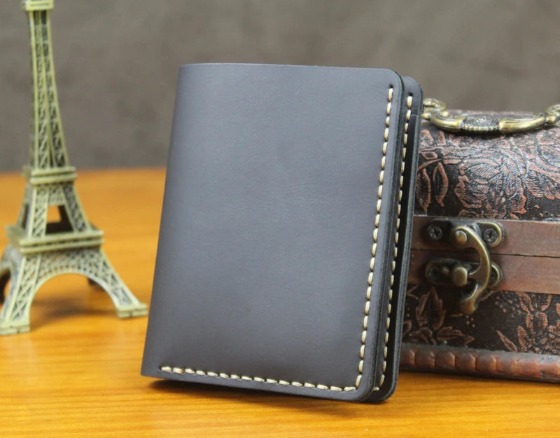 Vintage Crazy Horse Genuine Leather Wallet For Men