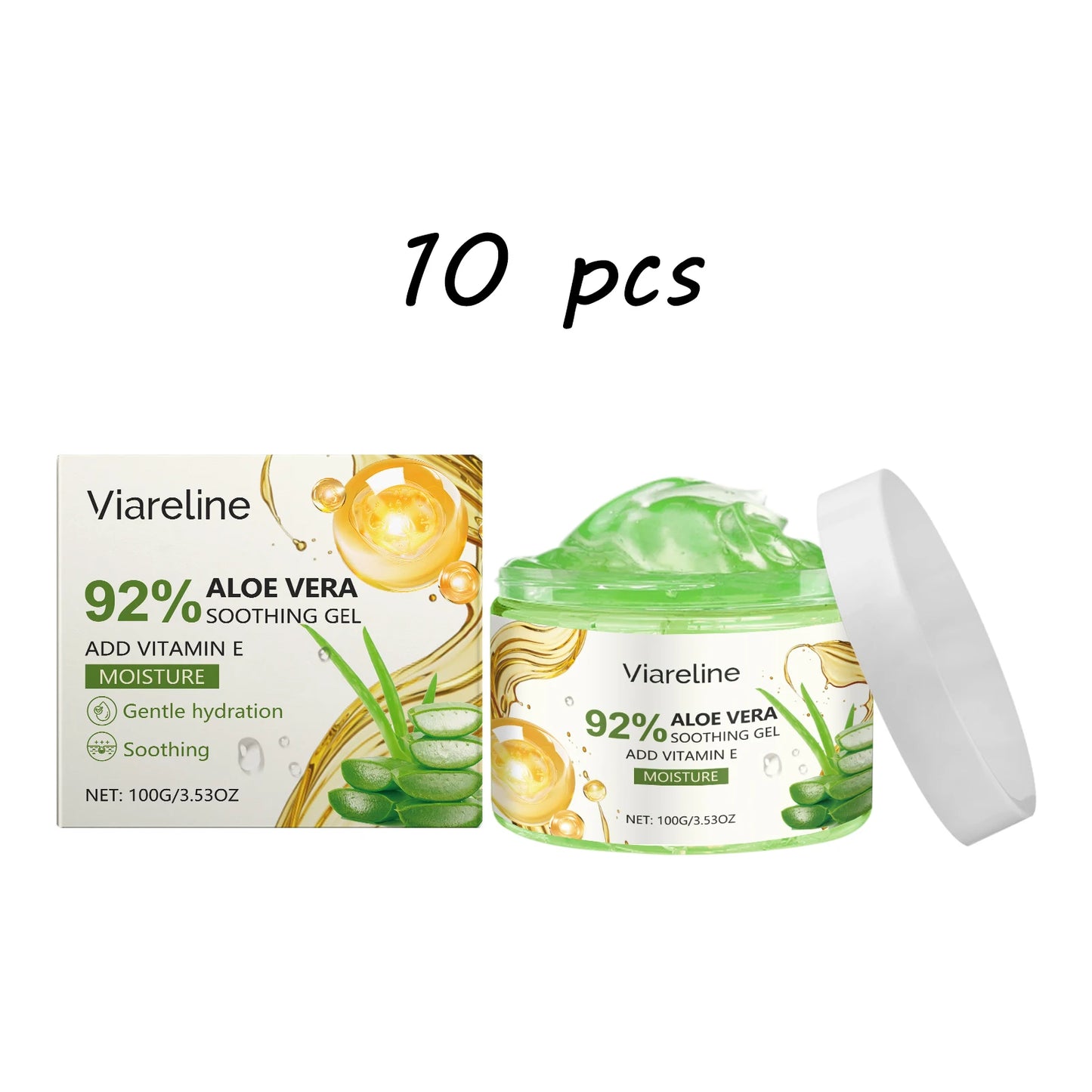 Viareline Aloe Vera Facial Care Gel Moisturizing Soothing Relief