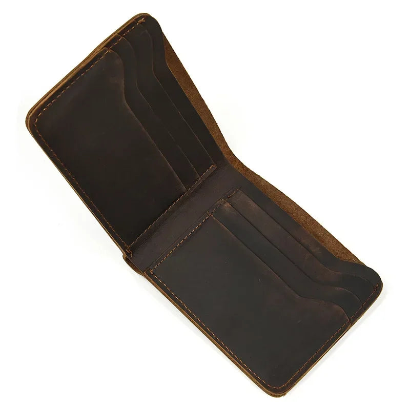 Genuine Leather Short Wallet Card Holder For Men Premium