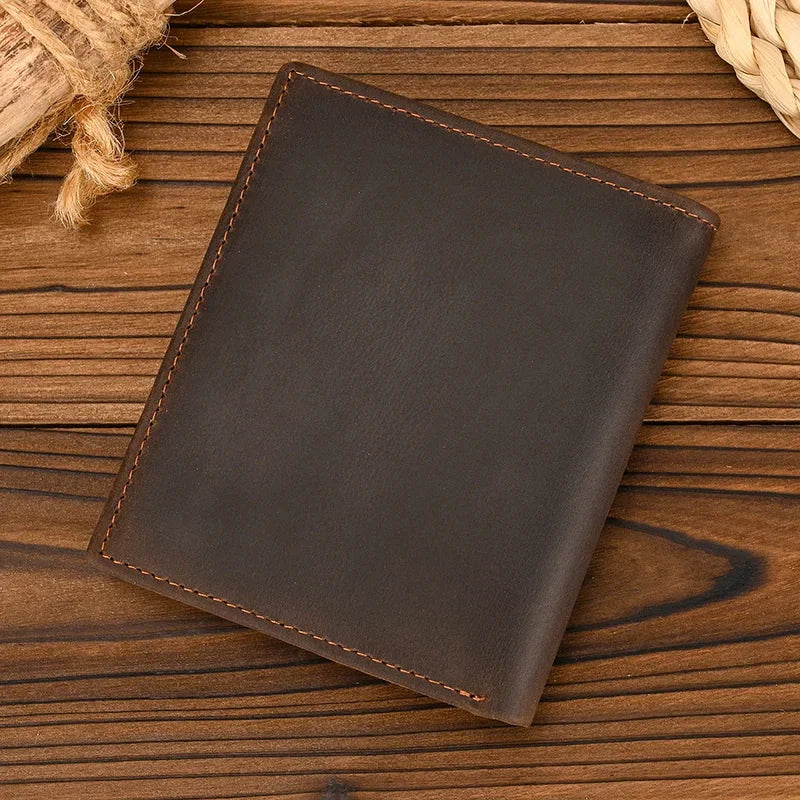 Genuine Leather Short Wallet Card Holder For Men Premium