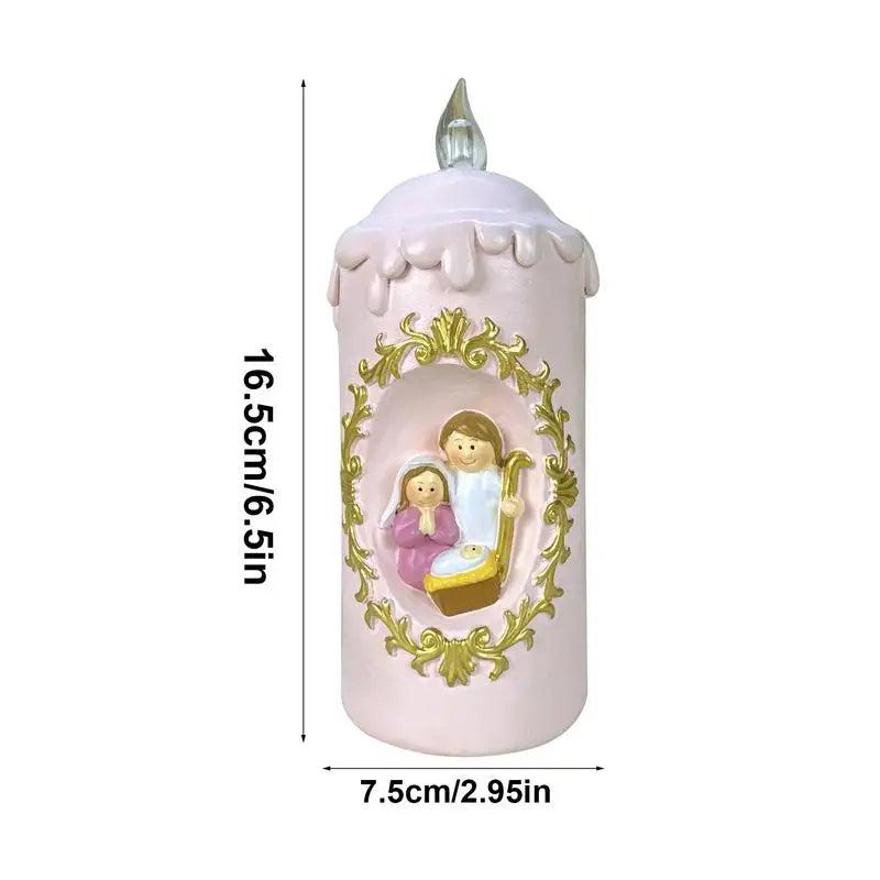 Christmas Flameless Jesus Nightlight Candle For Home