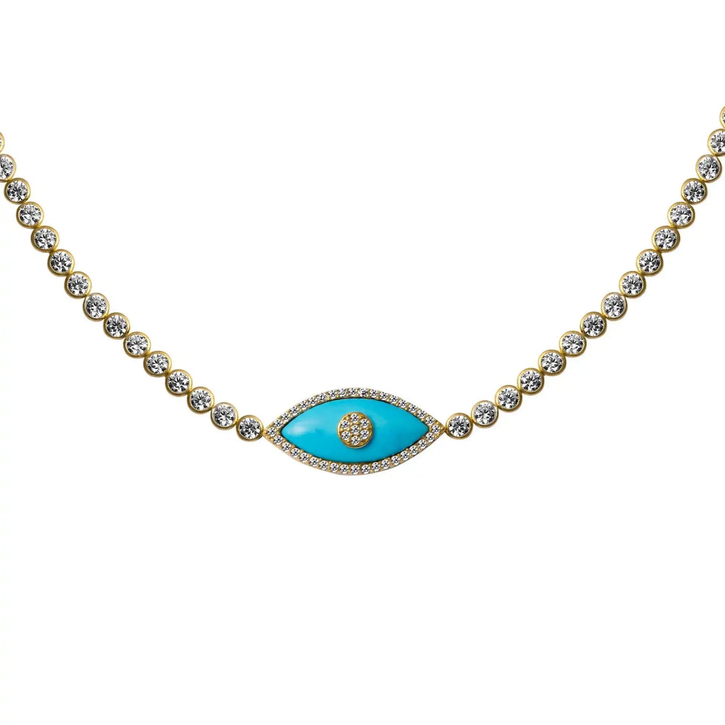 Stainless Steel Devil's Eye Necklace