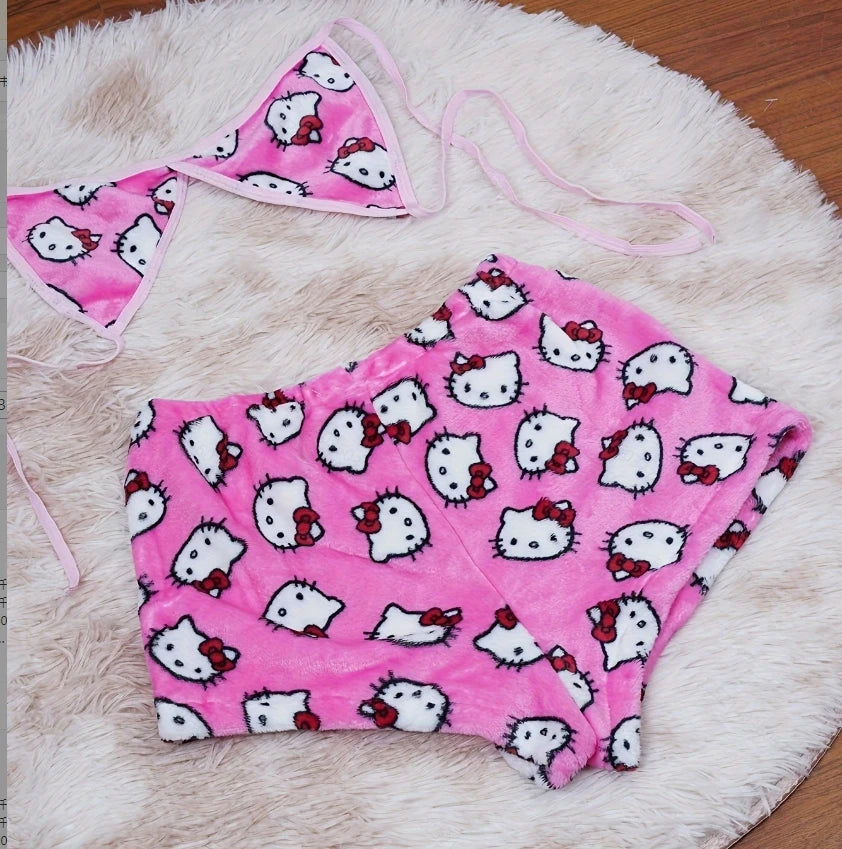Sanrio Cartoon Hello Kitty Loose Ladies Pajama