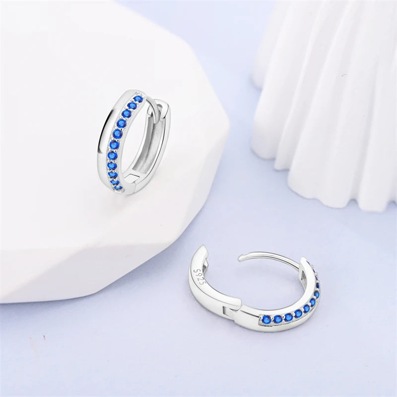 925 Sterling Silver Earring Round Shape Hoop Earrings