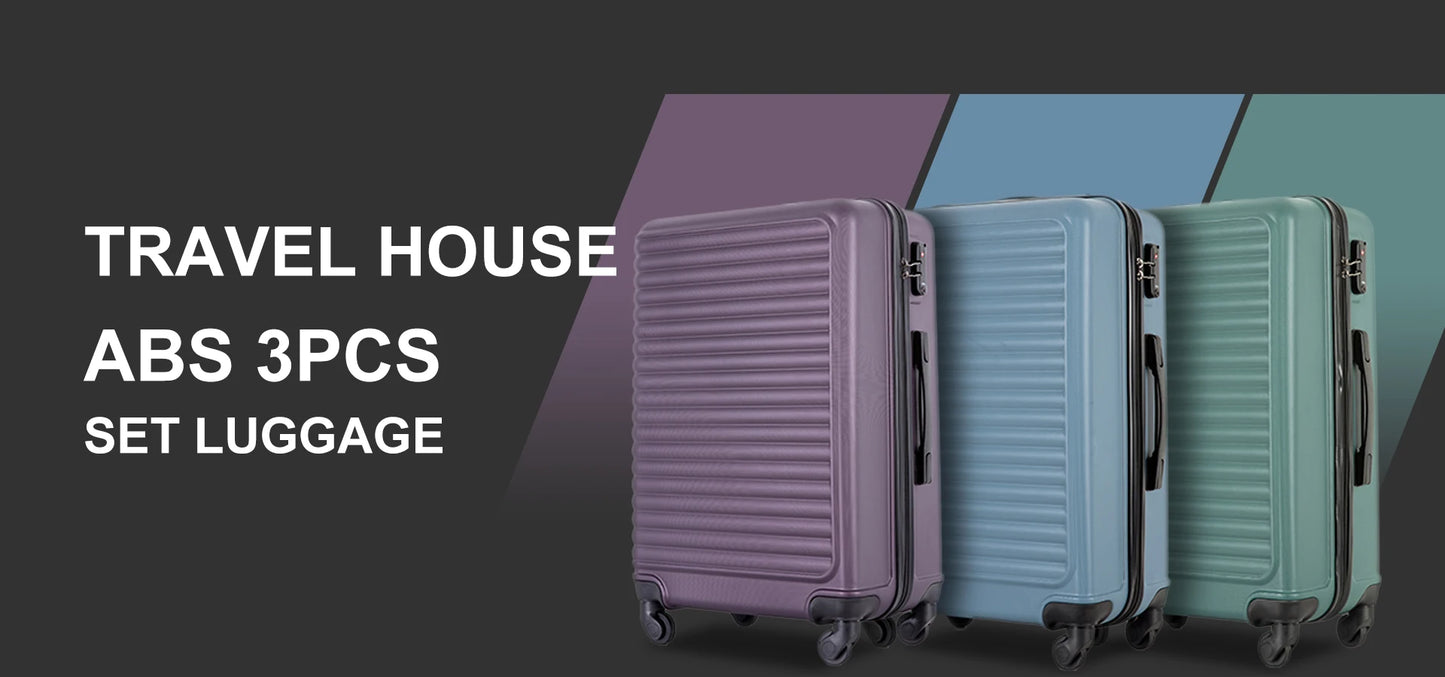 Travelhouse Lightweight ABS Luggage Spinner Wheels Carry On