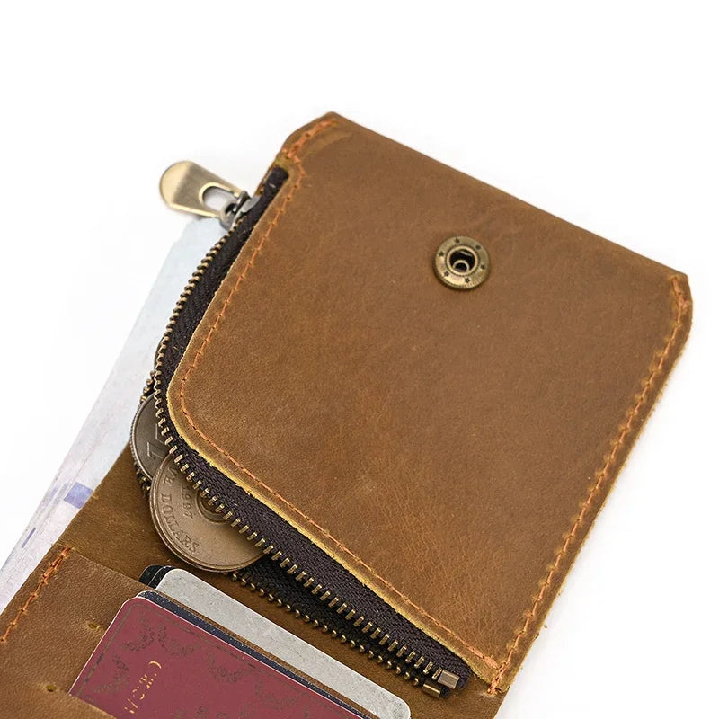 Genuine Leather Short Wallet Card Holder For Men Premium