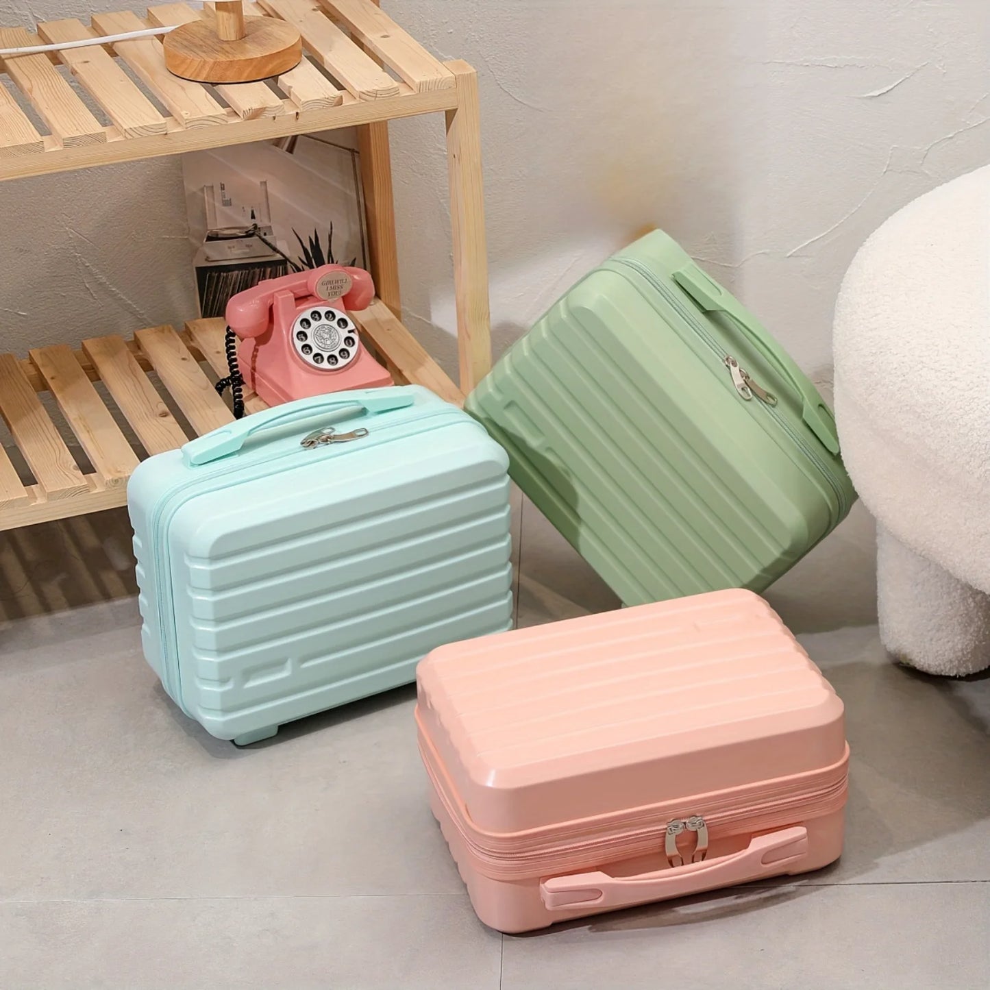 Hand Luggage Cosmetic Bag, Women's Mini  Bag, Company Gift Small Box, Toiletries Stylish Vintage Lightweight Suitcase Student Mu