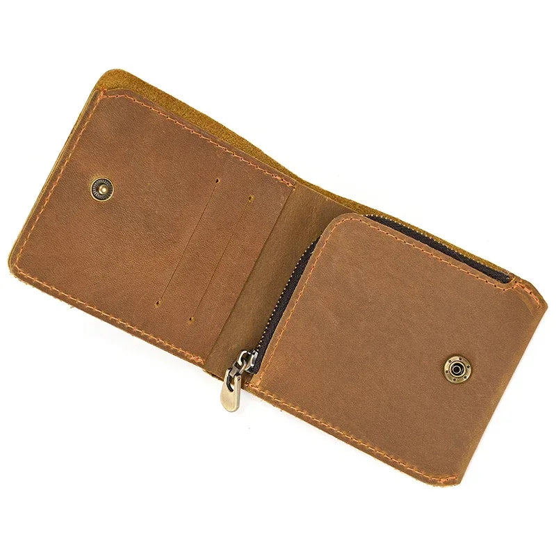 Genuine Leather Short Wallet Card Holder For Men Premium