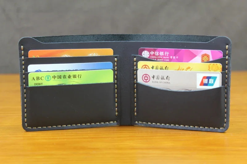 Vintage Crazy Horse Genuine Leather Wallet For Men