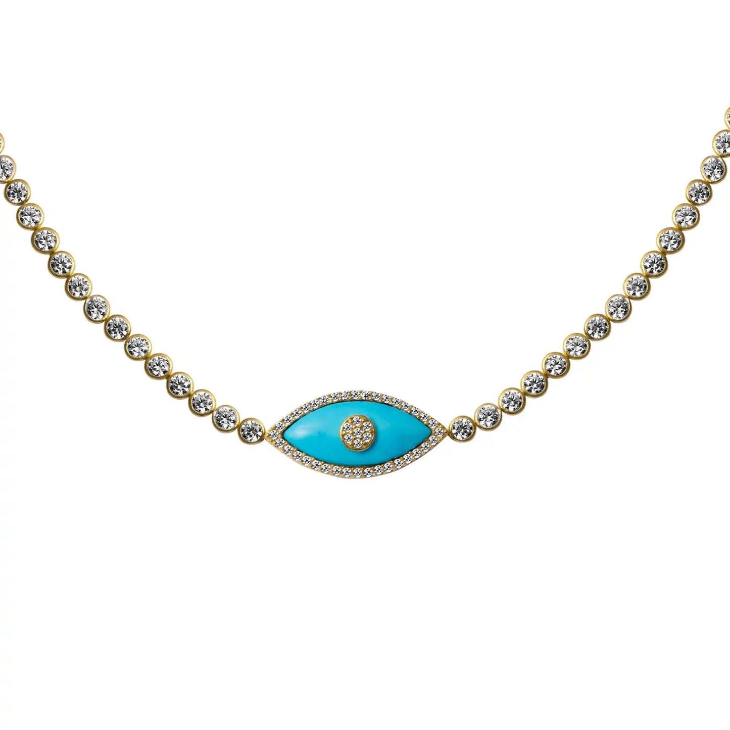 Stainless Steel Devil's Eye Necklace