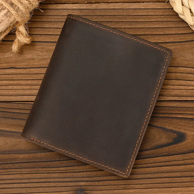 Genuine Leather Short Wallet Card Holder For Men Premium