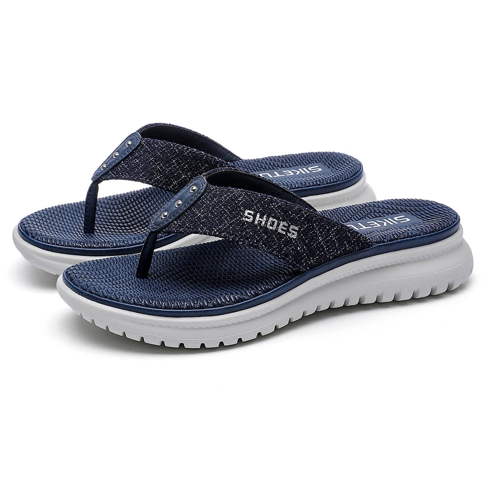 Womens Wedge Sandals Comfortable Thong Slippers