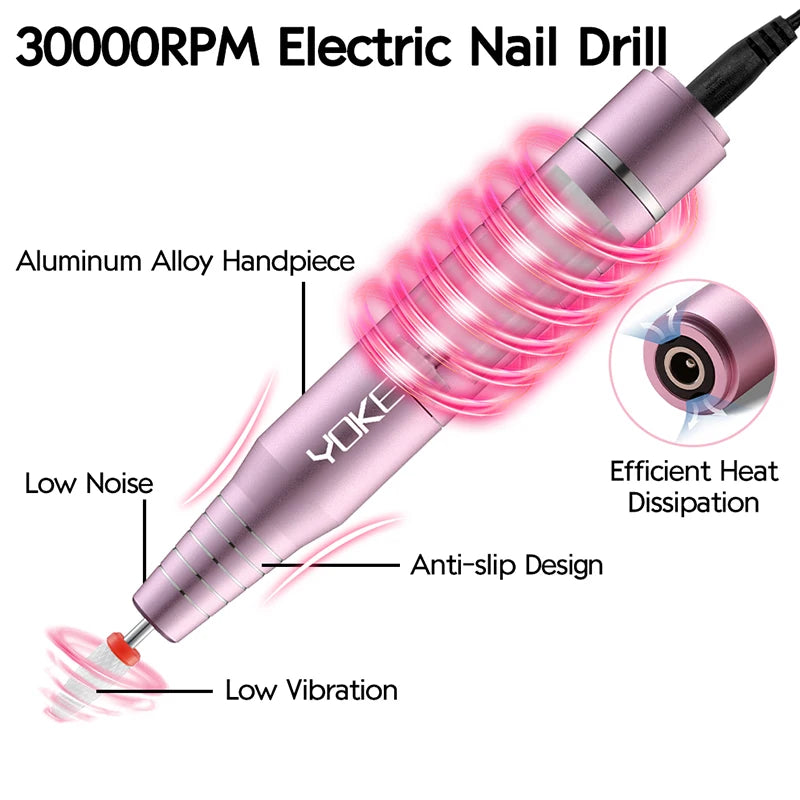 30000RPM USB Nail Drill Machine For Acrylic Nail Gel t