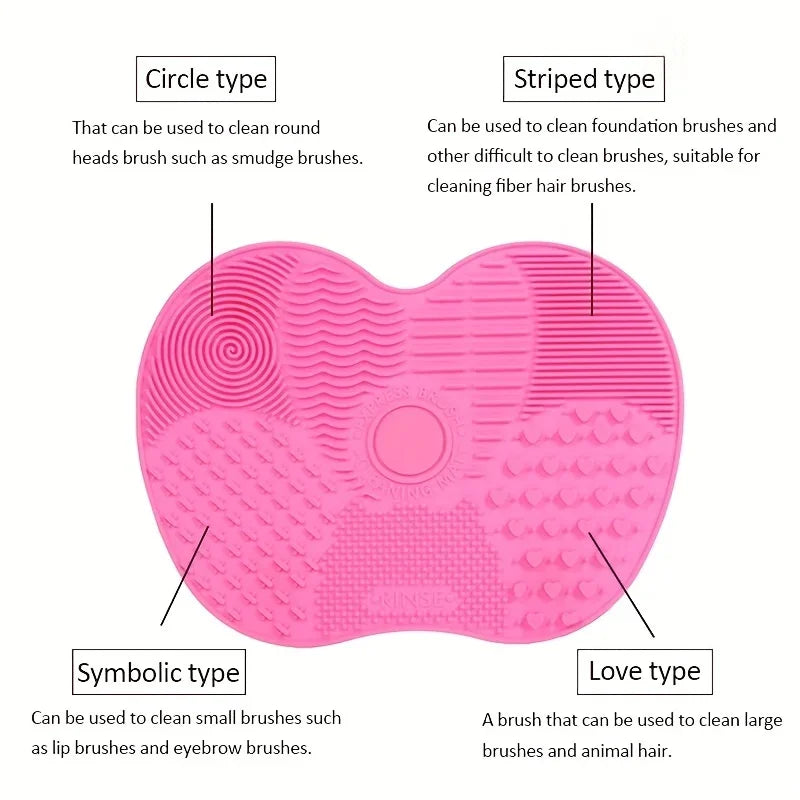 Hign-concerned Apple Silicone Makeup Brush Cleaning Pad