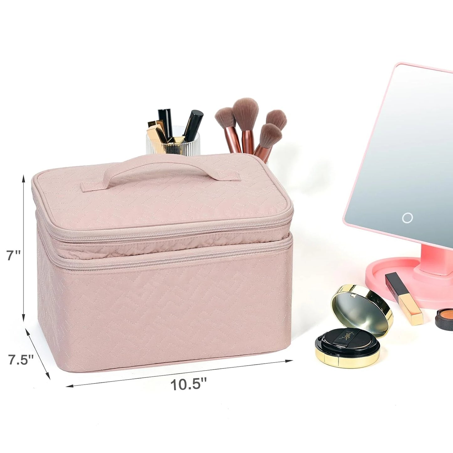 Travel Makeup Bag Women, Cosmetic Case,