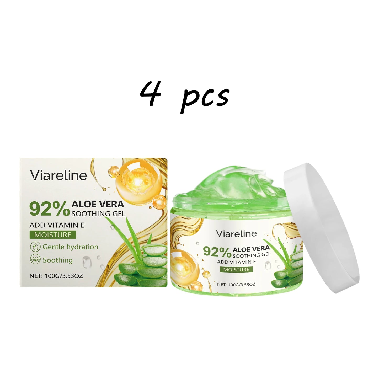 Viareline Aloe Vera Facial Care Gel Moisturizing Soothing Relief
