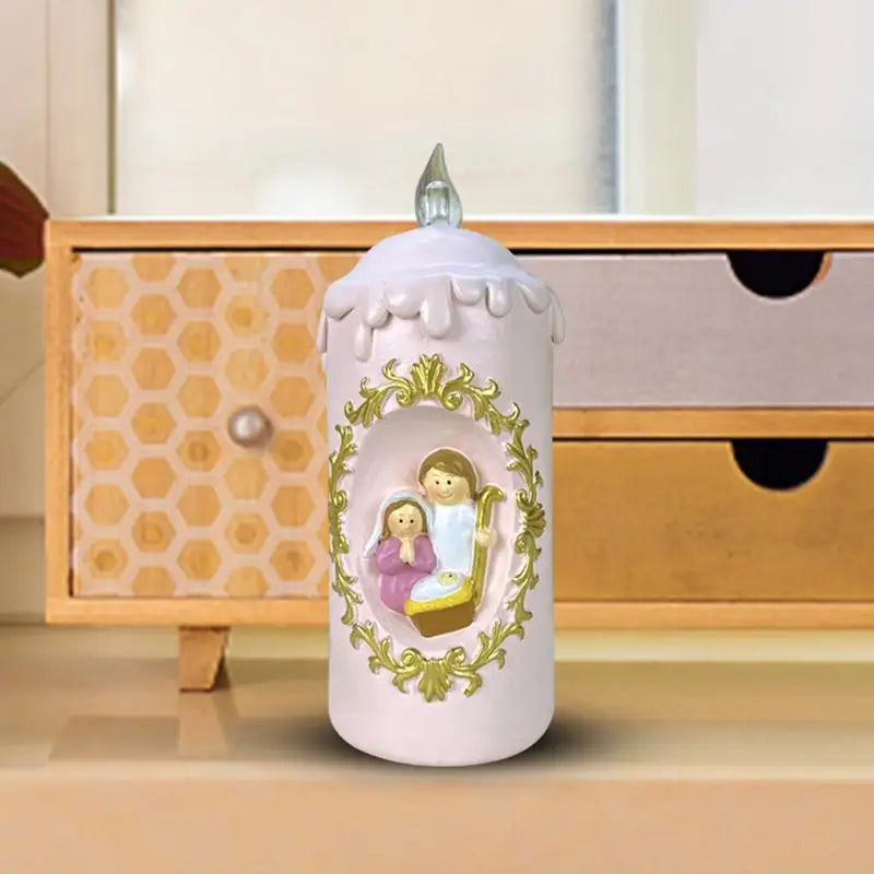 Christmas Flameless Jesus Nightlight Candle For Home