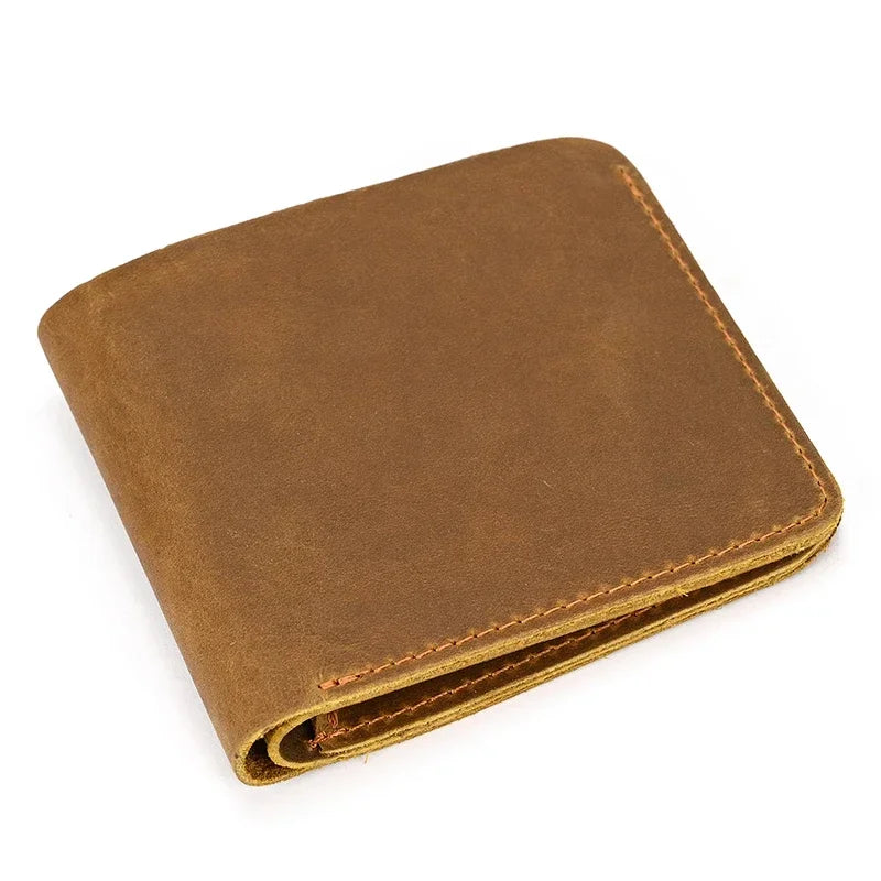 Genuine Leather Short Wallet Card Holder For Men Premium