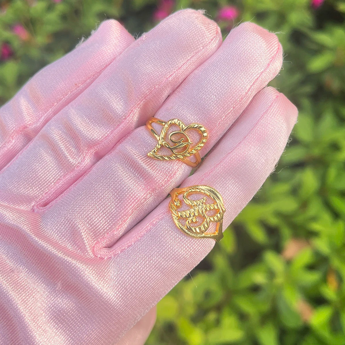 Mother's Day Custom Name Ring Personlized A-Z Heart