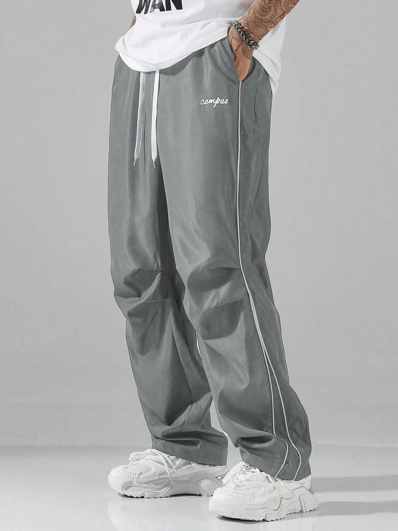 Men's Striped Casual Pants With Pockets For Everyday Wear
